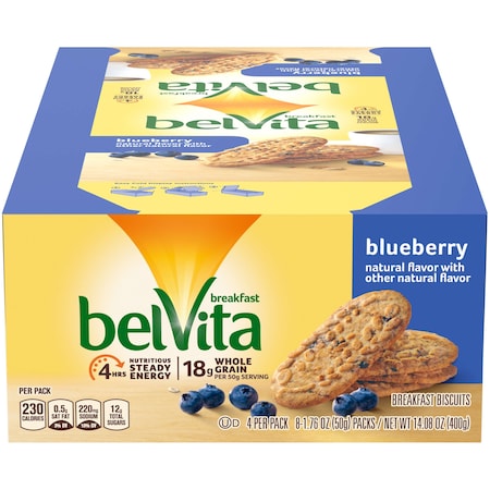 NABISCO Nabisco Blueberry Belvita 1.76 oz. Packet, PK64 02908